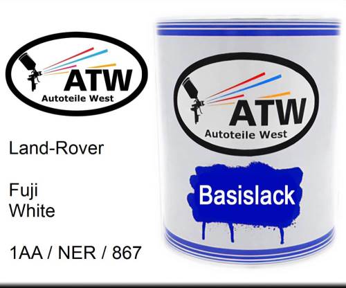 Land-Rover, Fuji White, 1AA / NER / 867: 1L Lackdose, von ATW Autoteile West.